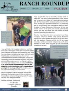 Living Streams Ranch Newsletter Fall 2024